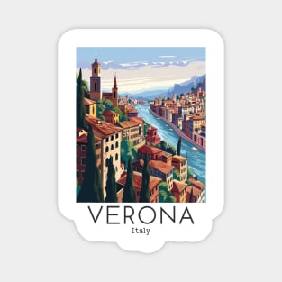 A Vintage Travel Illustration of Verona - Italy Magnet