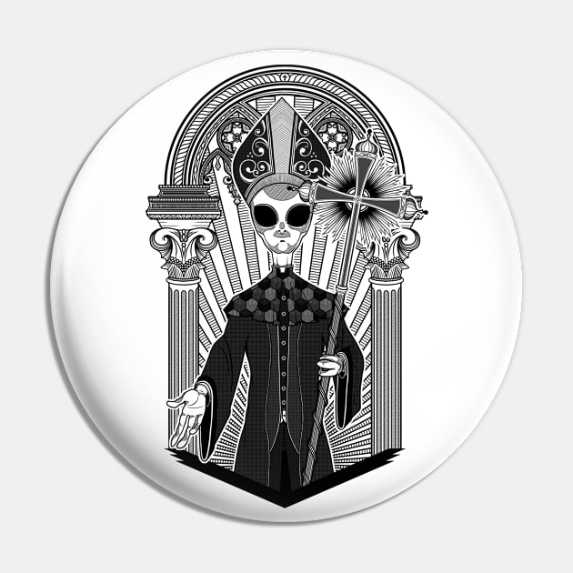 The alien Pope Pin by ToleStyle