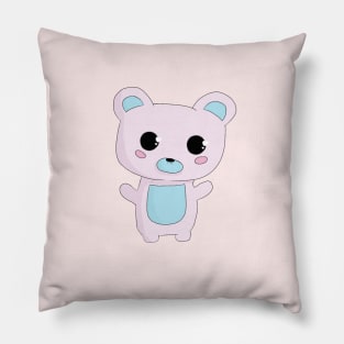 Cute Pastel Bear Design Pillow