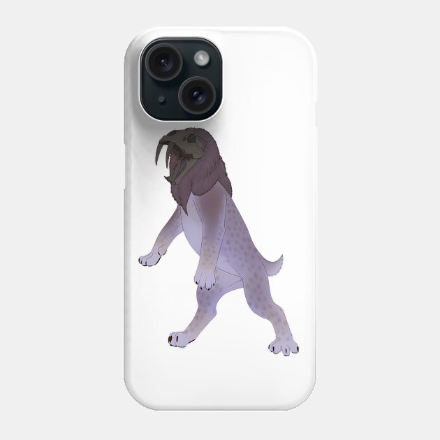 Smilodon Skull - Ghost Phone Case by Pallas