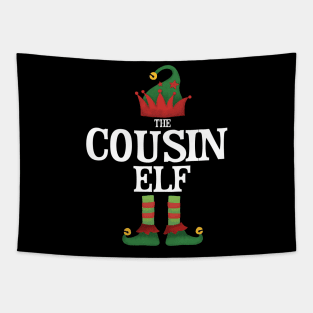 Cousin Elf Matching Family Group Christmas Party Pajamas Tapestry