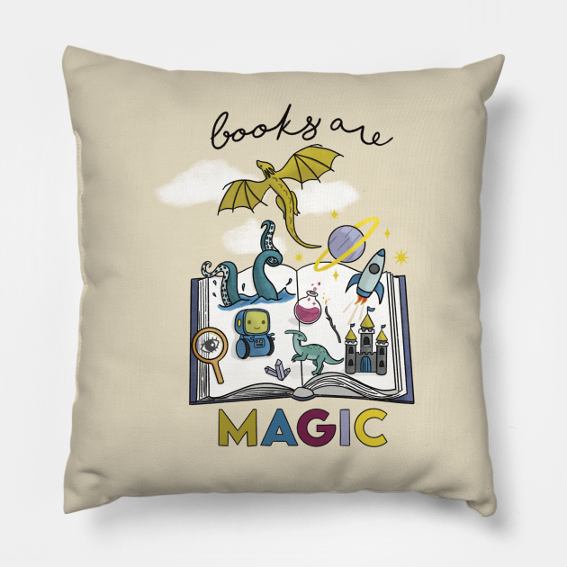 Books are Magic - Fantasy - Pillow