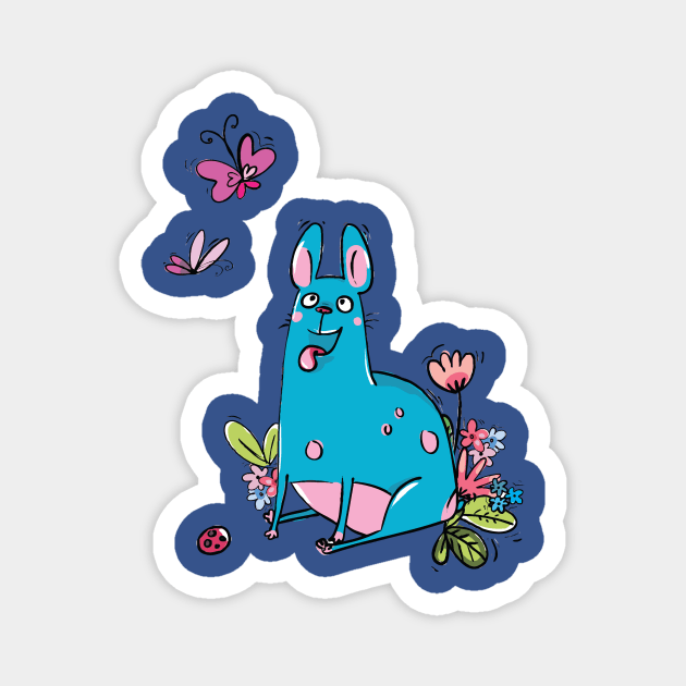 Dog love butterfly Magnet by TeesByKimchi