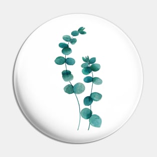 green eucalyptus leaf watercolor Pin