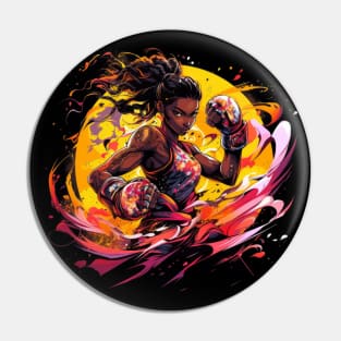 Muay Thai Girl Pin