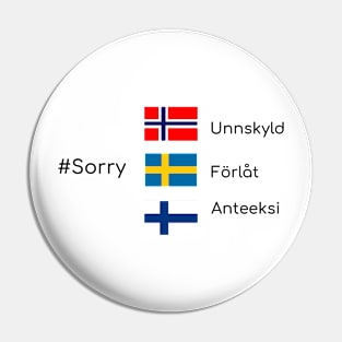 Sorry time - scandinavia Pin