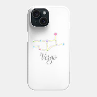 Virgo Zodiac Constellation in Rainbow Pastels Phone Case