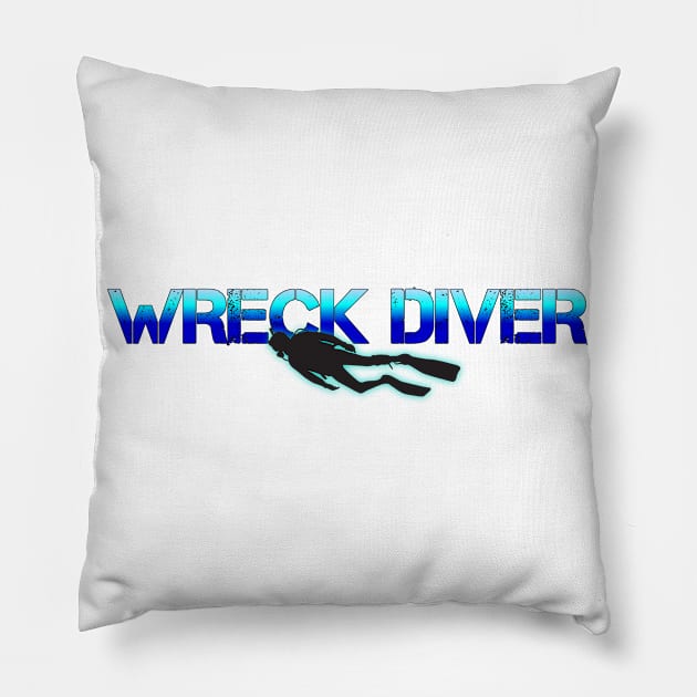 Scuba diving t-shirt designs Pillow by Coreoceanart