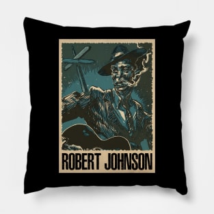 Fabled Folklore Robert Johnson's Mythical Musical Legacy Pillow