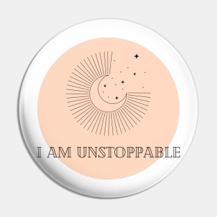 Affirmation Collection - I Am Unstoppable (Orange) Pin