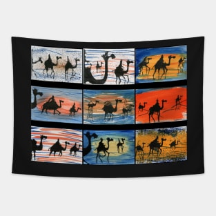 Camels across the desert Tapestry