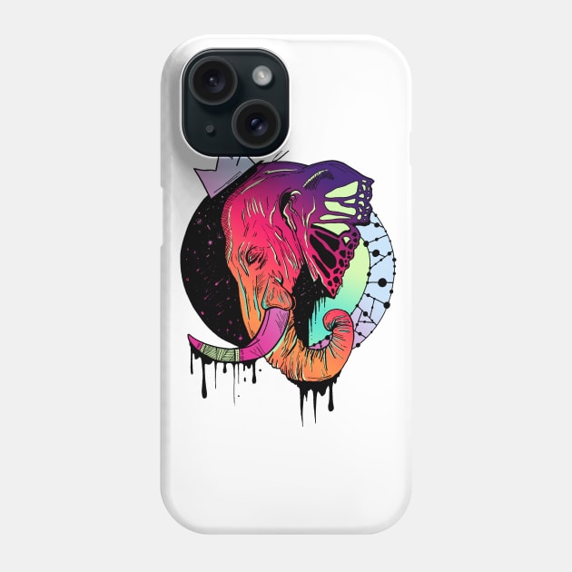 Blue Red Blend Royal Elephant Phone Case by kenallouis