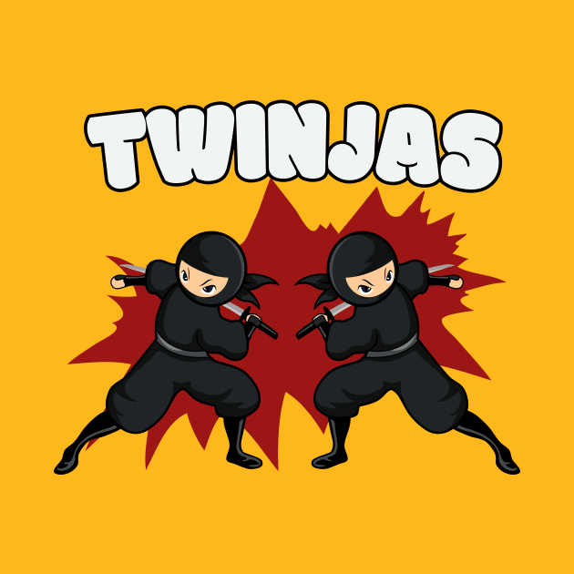 Twinjas Ninjas Twins Siblings by Foxxy Merch