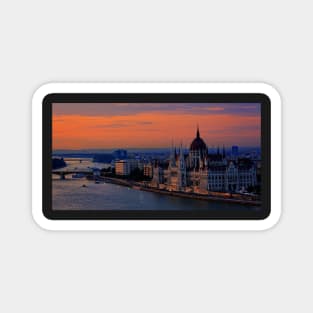 sunset over Budapest Magnet