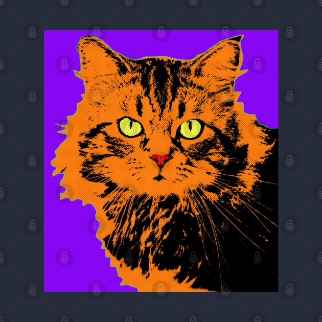 CAT POP ART - VIOLET by NYWA-ART-PROJECT