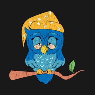 Tired Owl Grunge T-Shirt