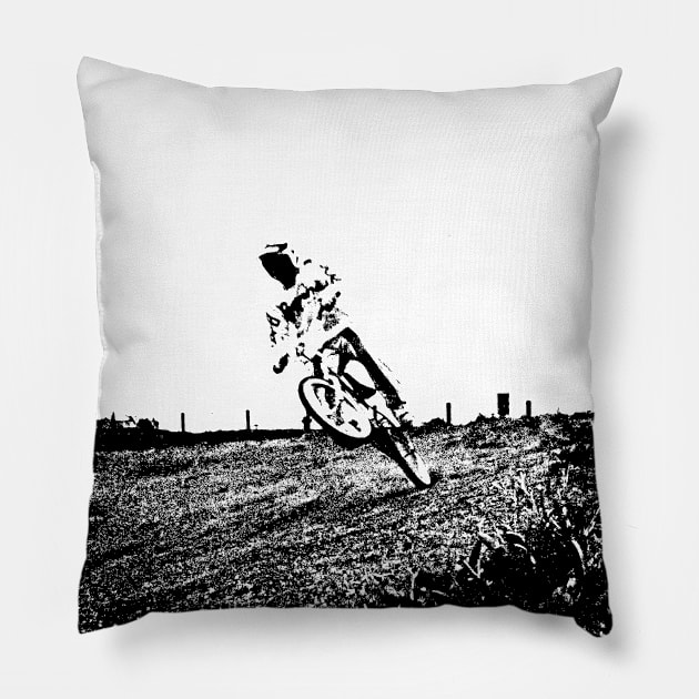 bmx Pillow by rickylabellevie