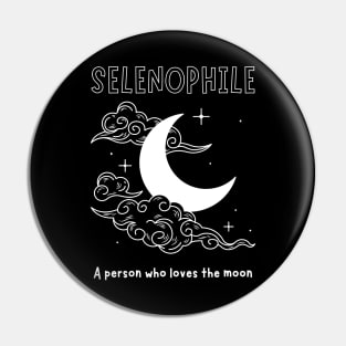 SELENOPHILE MOON AND CLOUDS Pin