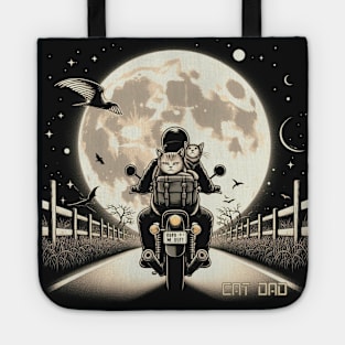 Motorbiker and Cat Dad Adventure Duo Tote