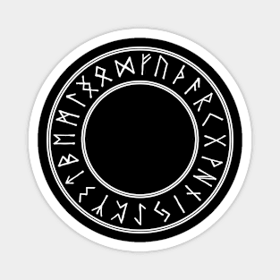 Elder Futhark Rune Circle Magnet
