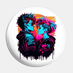 Get the Hottest Cyberpunk Synthwave Art Pin