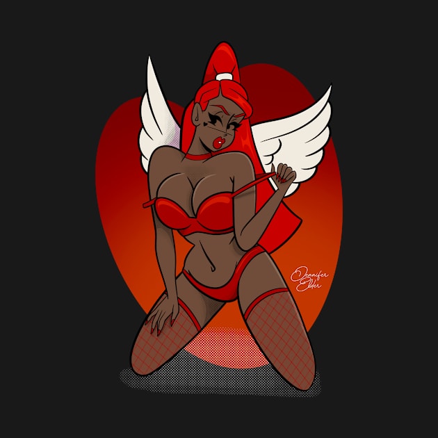 Coquettish Cupid by Jennifer Elder Art