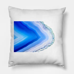 Super macro of blue agate mineral Pillow