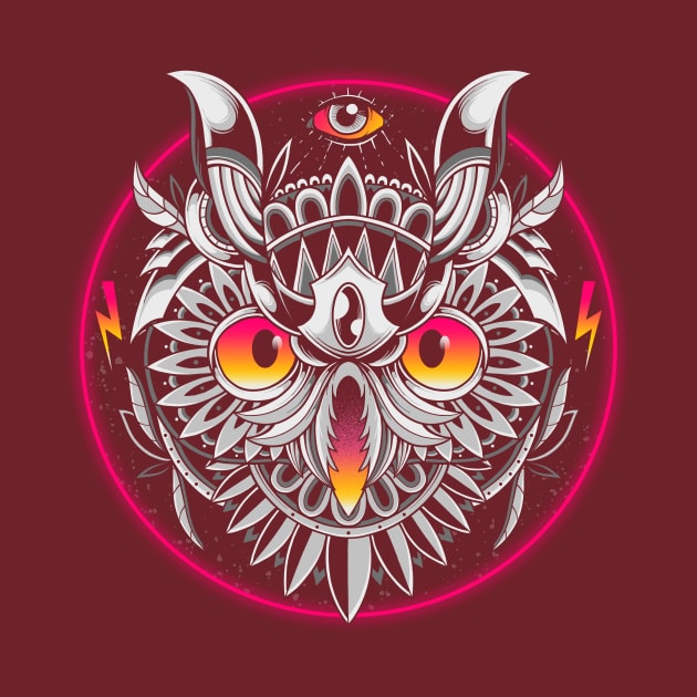 Retrowave Owl by GODZILLARGE