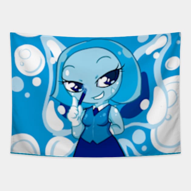 Aquamarine - Steven Universe Tapestry by Pink Grape Arts