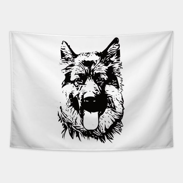 German Shepherd Dog GSD Tapestry by DoggyStyles