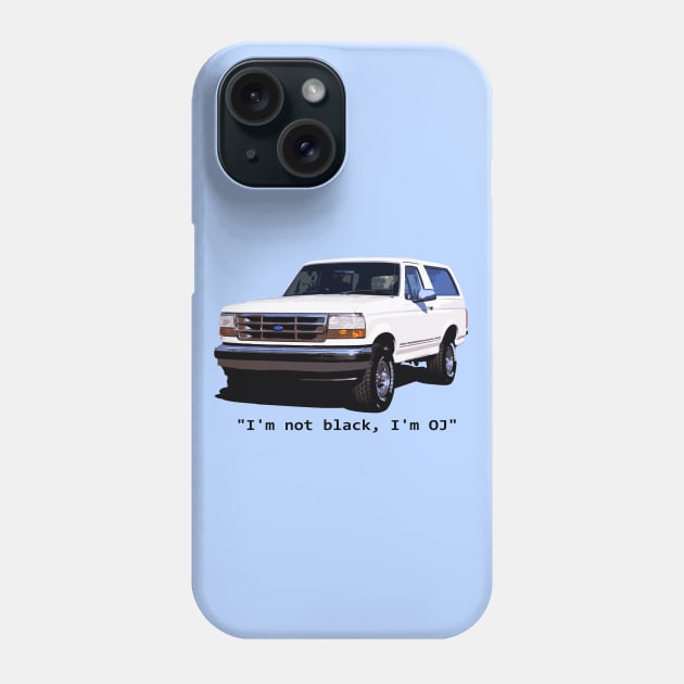 OJ Simpson Bronco Phone Case by CharlieCreator