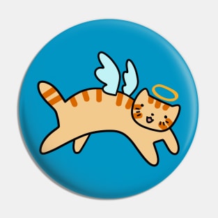 Orange Tabby Cat Angel Pin