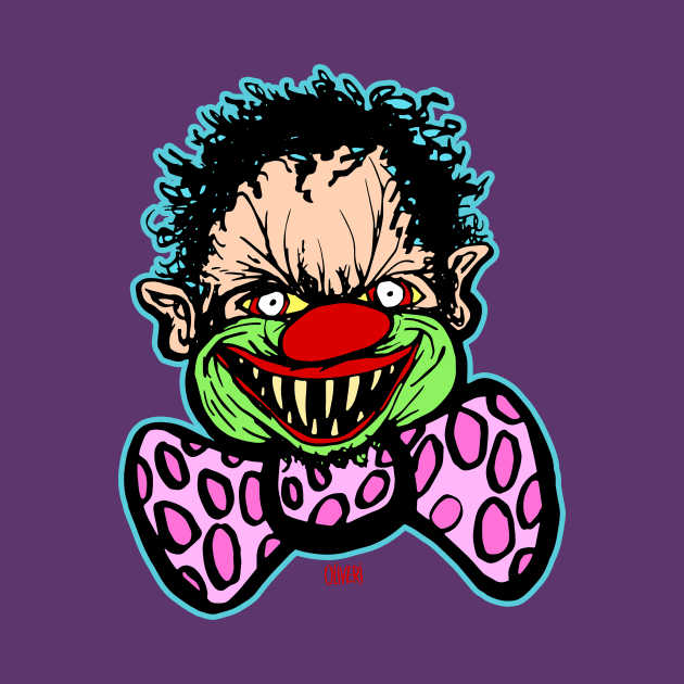 Creepy Evil Clown by peteoliveriart