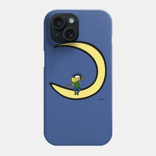 Moon and trombonist Phone Case