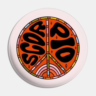 Scorpio Peace Sign Pin