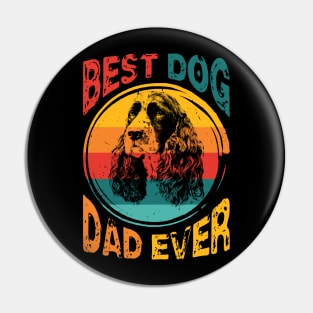 Vintage Best Dog Dad Ever English Springer Spaniel Pin