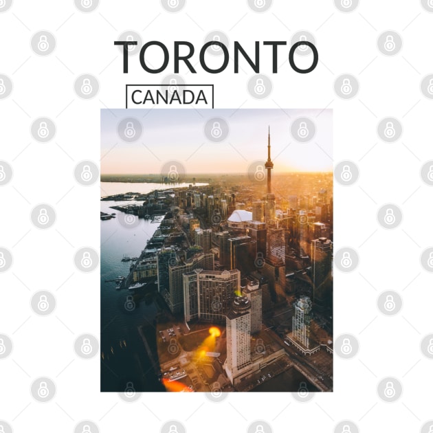 Toronto Ontario Canada Cityscape Skyline Sunset Gift for Canadian Canada Day Present Souvenir T-shirt Hoodie Apparel Mug Notebook Tote Pillow Sticker Magnet by Mr. Travel Joy