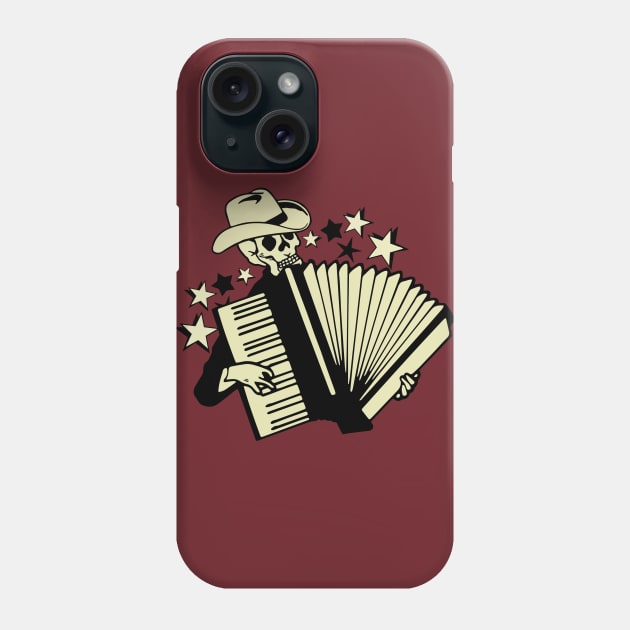 Vintage Calavera Accordion Phone Case by Kujo Vintage