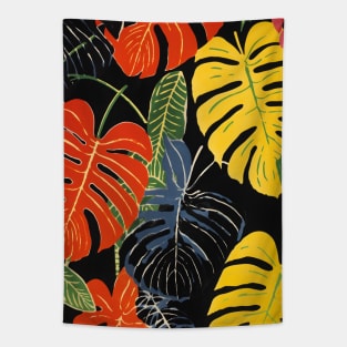 Jungle Monstera Leaf Pattern Tapestry