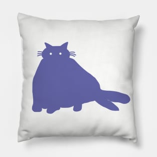 Mysterious Periwinkle Blue Chonk Kitty Cat Pillow