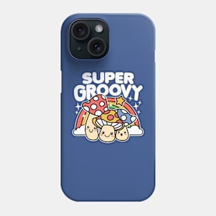 Vintage Super Groovy 80s Kawaii Mushrooms Phone Case