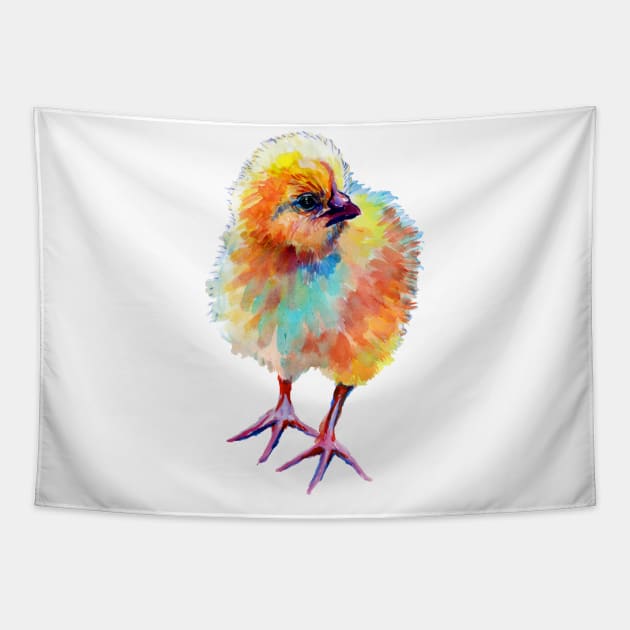 Yellow chick Tapestry by AgniArt