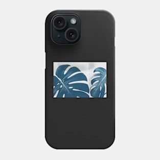 Blue Monstera #5 Phone Case