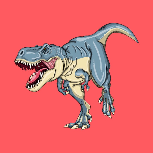 T REX Jurassic Tyrannosaurus rex Dinosaur Running Towards You by bigraydesigns