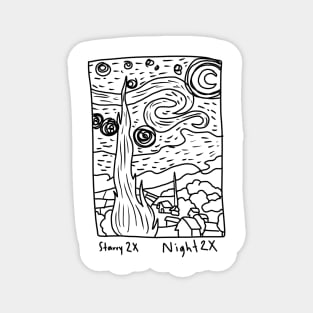 Starry Starry Night Night Magnet