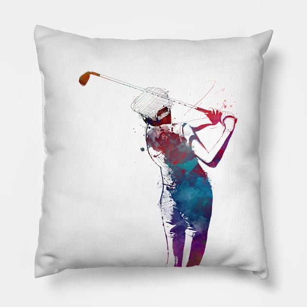 Golf player sport #golf #sport Pillow by JBJart