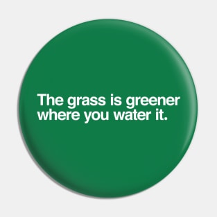 The grass is greener where you water it. Pin