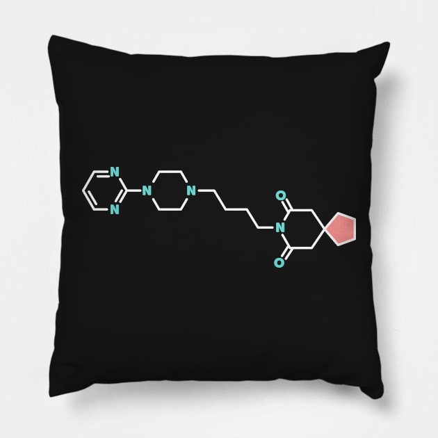 Buspar Chemical Structure Pillow by ScienceCorner