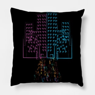 colorful district building Pillow