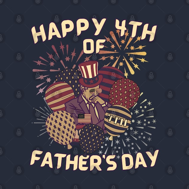 Retro Funny 4th of July Joe Biden Fathers Day by Cute Pets Graphically
